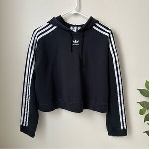 Adidas Black Cropped Hoodie